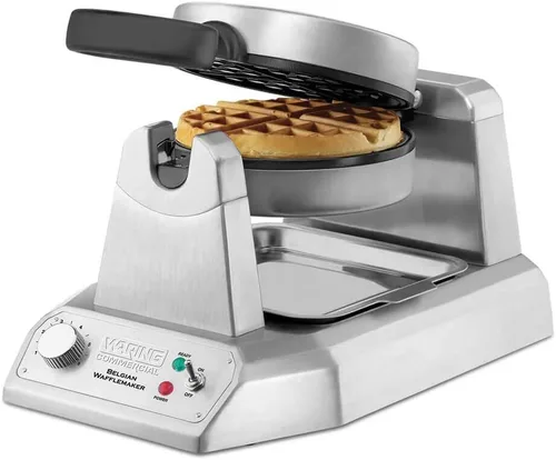 Miniatura 7 de Waring Commercial WW180X waflera belga simple de resistencia alta, placas antiadherentes recubiertas, produce 25 waffles por hora, 120V, 1200W