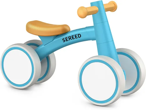Miniatura 16 de SEREED - Bicicleta de equilibrio para bebés de 1 año, niños y niñas de 12 a 24 meses, primera bicicleta para niños de 4 ruedas, regalos de primer