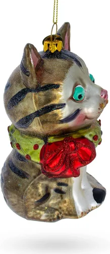 Miniatura 3 de Adorno navideño de cristal soplado con collar brillante