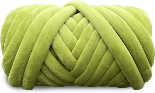 Miniatura 10 de Hilo de terciopelo grueso y voluminoso para tejer con brazo gigante, peso de tubo súper suave, esponjoso, para hacer a mano, hilo lavable
