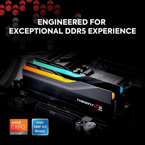 Miniatura 2 de G.SKILL Trident Z5 RGB Series DDR5 RAM (Intel XMP 3.0 y AMD EXPO) 16 GB (1 x 16 GB) 6000MT/s CL36-36-36-96 1.35V Memoria de computadora