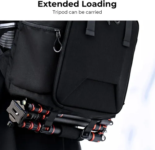 Miniatura 6 de Mochila para cámara K&F CONCEPT, bolsa de cámara con carcasa dura, mochila de gran capacidad para fotografía con compartimento para laptop de 15.6
