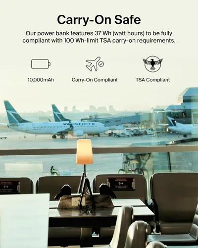 Miniatura 2 de Belkin Cargador portátil, banco de energía USB C de 10000 mAh con 2 puertos USB-A, 15 W con cable tipo C a tipo A - iPhone 17, Air, Pro, Pro Max
