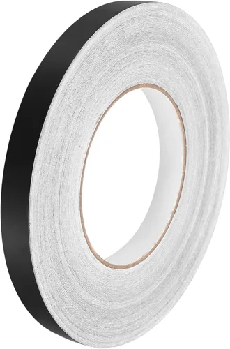 uxcell Adhesivo autoadhesivo de aluminio de 0.59 pulgadas x 164 pies, tira de cinta adhesiva impermeable para pared, gabinete, cocina, color negro