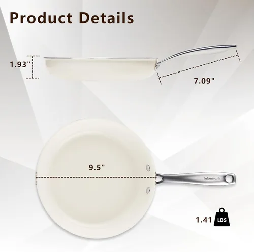 Miniatura 8 de SAKAMOSH Ceramic Aluminum Nonstick Frying Pan
