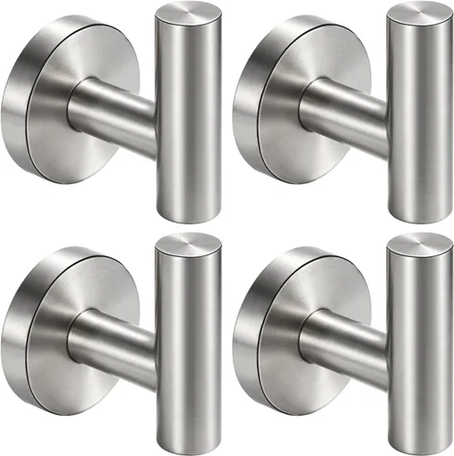 Miniatura 10 de Nolimas Ganchos para toallas de baño, acero inoxidable 304, gancho redondo para ropa, toalla, abrigo, armario, puerta, esponjas, soporte para baño