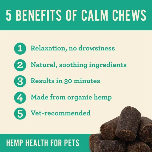 Miniatura 4 de Hemp Well Calm Cat Soft Chews - Fórmula para aliviar la ansiedad y el estrés, ingredientes orgánicos, calma y relaja, mejora el comportamiento, 60