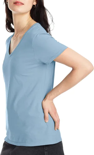 Miniatura 6 de Hanes Womens Perfect-T Short Sleeve V-Neck T-Shirt (1 or 2 Pack Option)