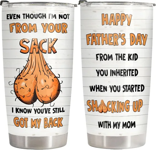 Miniatura 11 de 34HD Regalos para el Día del Padre de parte de su hija, vaso de viaje aislado de dinosaurio Dadasaurus, vaso de 20 onzas, divertido regalo de Vaso