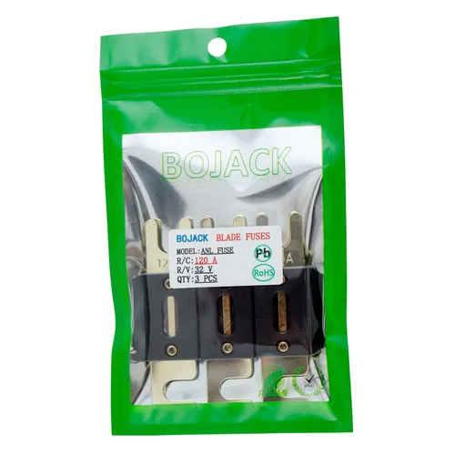 Miniatura 3 de BOJACK Fusible de hoja ANL de 120 amperios y 32 V CC para sistema de audio y video de automóvil (paquete de 3)