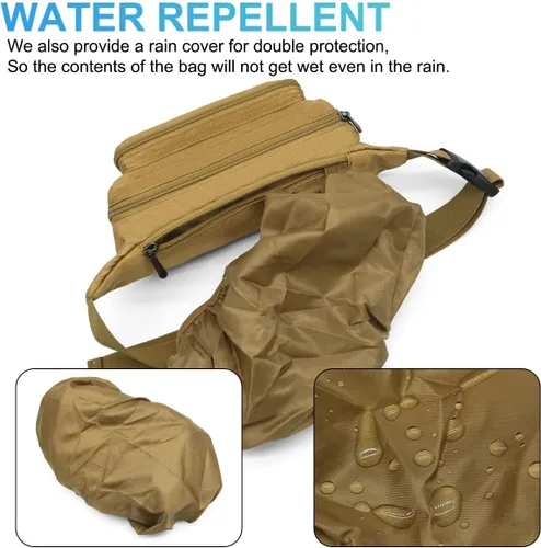 Miniatura 5 de Bolsa de cintura Riñonera para hombres y mujeres con correa ajustable para exteriores, entrenamiento, viajes, casual, correr, senderismo, ciclismo
