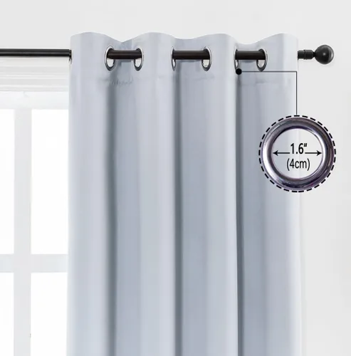 Miniatura 2 de Mangata Casa - Cortinas opacas para dormitorio, 2 paneles, cortinas térmicas para ventana, para sala de estar, cortinas que oscurecen. Blanco