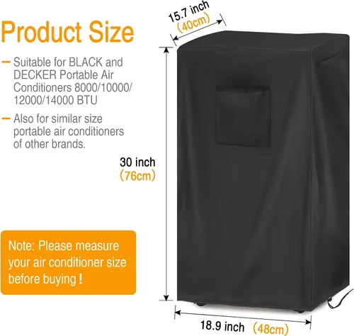 Miniatura 3 de Cubierta portátil de aire acondicionado para BLACK y DECKER, SereneLife, Dreo, Shinco, ZAFRO, Whynter, Midea, cubierta impermeable de CA