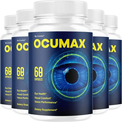 OcuMax Cápsulas OcuMax Advanced - Píldoras de apoyo para la salud ocular de máxima fuerza, suplemento totalmente natural, vitaminas para revisiones