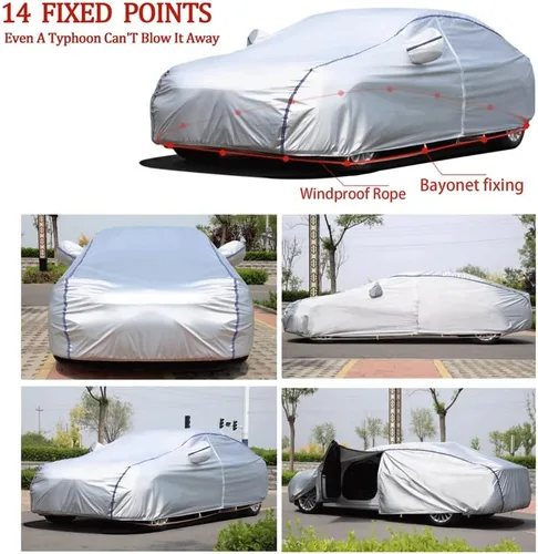 Miniatura 2 de Car Cover Outdoor for Dacia Stepway/Sandero, Car Cover Waterproof Breathable Large, Car Cover Summer,Sun UV Resistent Dustproof Custom,14-Point A2