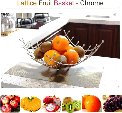 Miniatura 3 de Cesta de frutas para encimera y soporte decorativo para cuenco de frutas con tornillos gratis, perfecto para frutas, verduras, aperitivos, artículos