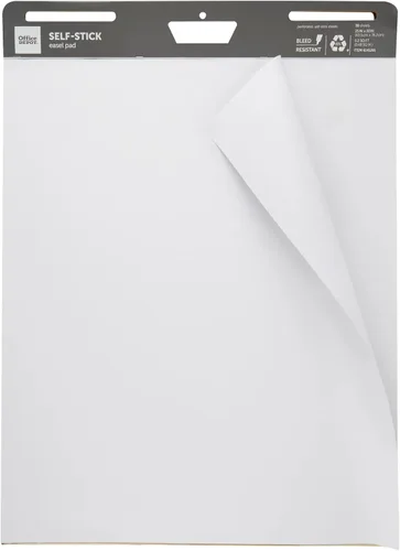 Miniatura 3 de Office Depot® Brand - Almohadilla de caballete autoadhesiva, 25 x 30 pulgadas, 30 hojas, 30% reciclado, blanco, 21509