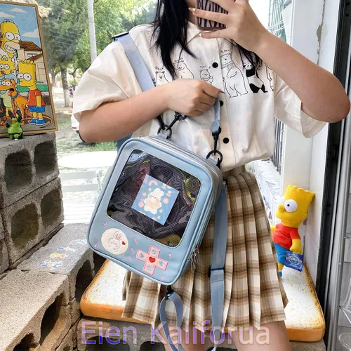 Miniatura 2 de Eien Kaliforua Ita Bag - Bolsa de 3 vías para mujer, diseño de consola de juegos, mochila Kawaii de dibujos animados