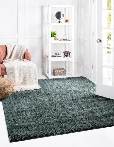 Miniatura 33 de Unique Loom Shaggy Chic Collection - Alfombra de área lanuda (9 pies 4 pulgadas x 12 pies 2 pulgadas, rectangular, color blanco sal marina)