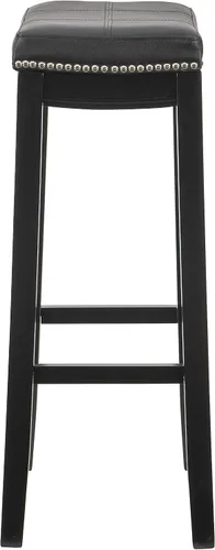 Miniatura 5 de Linon Claridge Taburete de bar, de 32 pulgadas., Madera, Negro