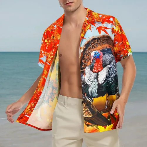 Miniatura 159 de Camisa hawaiana para hombre, con estampado floral, cómoda, con botones, casual, manga corta, ropa de playa para hombre