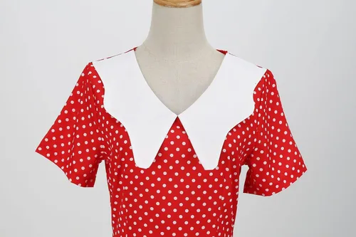 Miniatura 7 de Vestido largo de verano de manga corta para mujer, vestidos de cóctel de lunares, vestidos de verano para invitados de boda para mujer, vestido