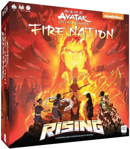 Avatar The Last Airbender: Fire Nation Rising | Juego de mesa cooperativo | Con Aang, Katara, Sokka, Toph, Zuko y Lord Ozai | Mercancía de Avatar