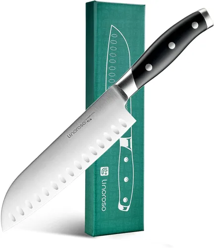 Miniatura 9 de linoroso Cuchillo deshuesador de 5.7 pulgadas con elegante caja de regalo, cuchillo de filete de acero inoxidable de carbono alemán forjado afilado