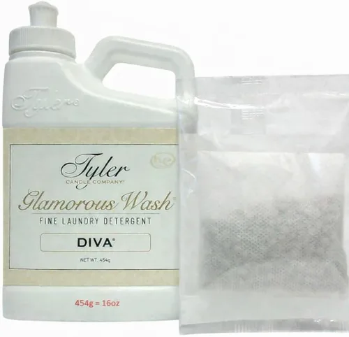 Tyler Glam Wash - Detergente para ropa, Diva, líquido, 16 onzas líquidas HE Safe con bolsa para secadora h1