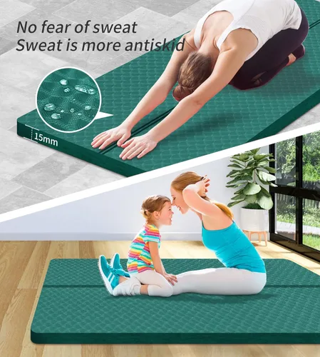 Miniatura 6 de nuveti Tapete Grande para Ejercicios - Tapete de Yoga de 15mm/20mm/30mm de Grosor Tapete de Ejercicios para Fitness, Yoga, Pilates, Estiramientos