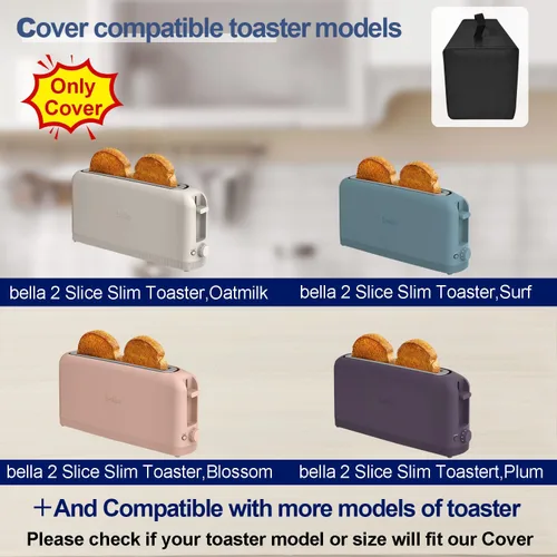 Miniatura 3 de Funda para Tostadora Bella de 2 Rebanadas Delgada, Funda para Tostadora de 2 Rebanadas, Impermeable Resistente al Calor A Prueba de Polvo Funda