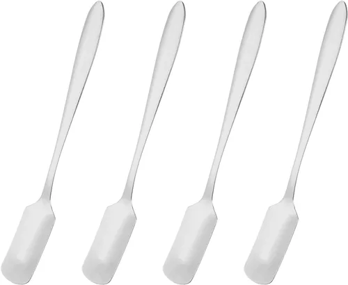uxcell 4 cucharas de café expreso de acero inoxidable de 5 pulgadas, cucharas de postre, cucharas de té helado para café, helado, té, azúcar, plata