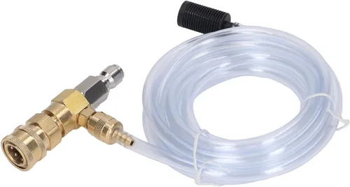 Miniatura 3 de Kit de inyector químico con inyector descendente ajustable de acero inoxidable de latón, tubo de 9 8 pies, 5000 PSI para juegos de herramientas