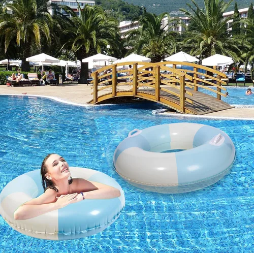 Miniatura 7 de Tubos de piscina, 2 flotadores inflables de piscina para adultos, flotadores de piscina inflables, balsa de piscina, fiesta, agua, verano, playa