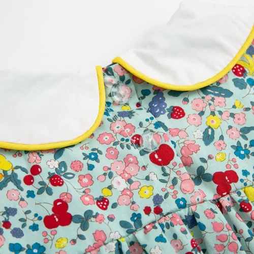 Miniatura 5 de Simplee kids Vestido azul claro para niñas Vestido de verano para niñas Vestido floral para niños pequeños Vestido de bebé azul