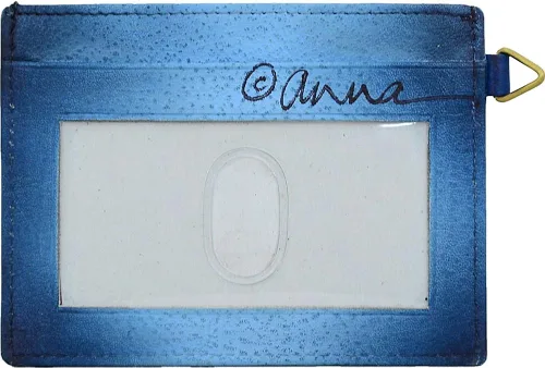 Miniatura 2 de Anna by Anuschka Funda para tarjetas de crédito de piel auténtica pintada a mano para mujer