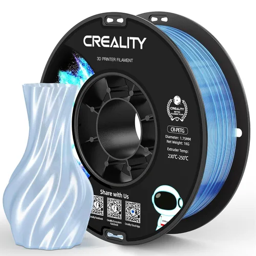 Miniatura 23 de Filamento PETG oficial para impresora 3D Creality de 0.069 in, 2.2 lbs, alta precisión, fuerte dureza, inodoro, mejor flujo, impresión 3D resistente