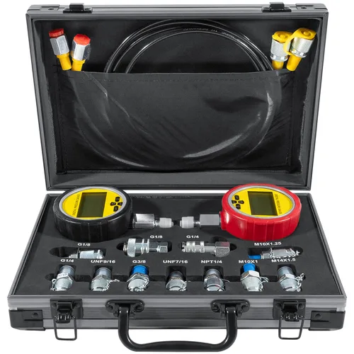 Kit de Acoplamiento de Prueba de Presión Hidráulica Digital de 70M, Kit de Manómetro de Presión Hidráulica para Excavadora y Maquinaria de
