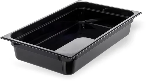 Carlisle FoodService Products 10201B03 StorPlus Bandeja para Alimentos de Tamaño Completo, Policarbonato, 4 Pulgadas de Profundidad, Negro