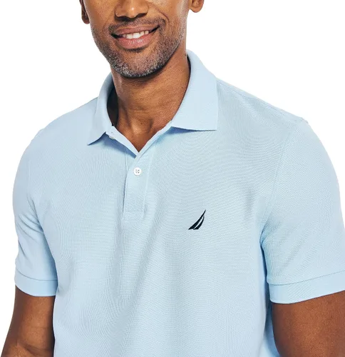 Miniatura 3 de Nautica playera polo clásica de mangas cortas, color sólido, para hombre