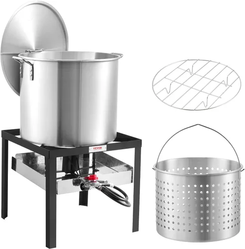 Miniatura 15 de VEVOR Freidora de Pescado y Alitas de 10 Qt, Kit de Freidora de Pescado de Propano de Aluminio, Freidora Profunda para Exteriores Olla para Mariscos