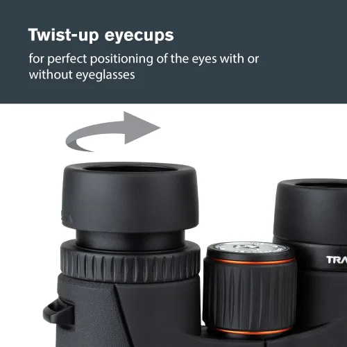 Miniatura 8 de Celestron 71401 TrailSeeker ED 8 x 32 prisma de techo binocular, lente multicapa de banda ancha completa, vidrio prisma BaK-4, negro