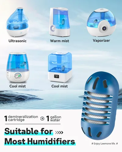 Miniatura 3 de Leemone - Cartucho de desmineralización compatible con humidificadores ultrasónicos HoMedics, paquete de 20 reemplazos de filtro de humidificador