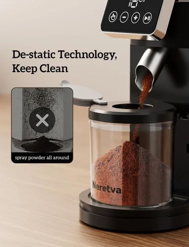 Miniatura 4 de Molinillo de café con rebabas Neretva, 2 en 1 Profesional Molinillo de Espresso de Acero Inoxidable Conjunto 51~58mm Portafiltro Molinillo de Granos