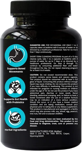 Miniatura 7 de Limpieza de 15 días - Apoyo intestinal y colon - Desintoxicación avanzada de limpieza intestinal para mujeres y hombres con Senna, cascara sagrada