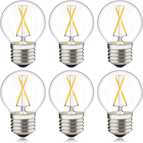 Miniatura 8 de Bombilla LED G16.5 E12 G16 1/2 bombilla LED redonda equivalente a 25 W, blanco cálido suave 3000K AC120V 200lm 2W G50 bombillas LED para ventilador
