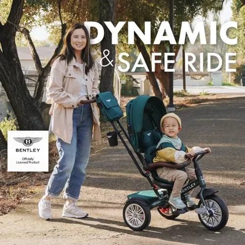 Miniatura 5 de Bentley Kids Trike - Bicicleta todoterreno para niños pequeños 6 en 1, diseñada oficialmente por Bentley Motors Reino Unido; el triciclo de bebé a