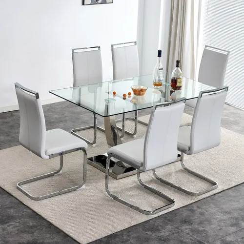 Miniatura 41 de Juego de mesa de comedor de 63 pulgadas para 4, juego de mesa de comedor dorado moderno para 4, juego de mesa de cocina de mármol sintético con negro