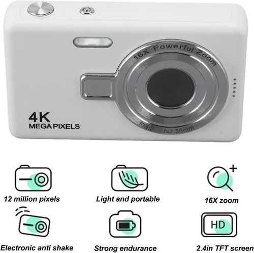 Miniatura 2 de Cámara digital para fotografía, 1080P, compatible con 64 GB expandible, cámara compacta para apuntar y disparar, zoom 16X, anti vibración, cámaras
