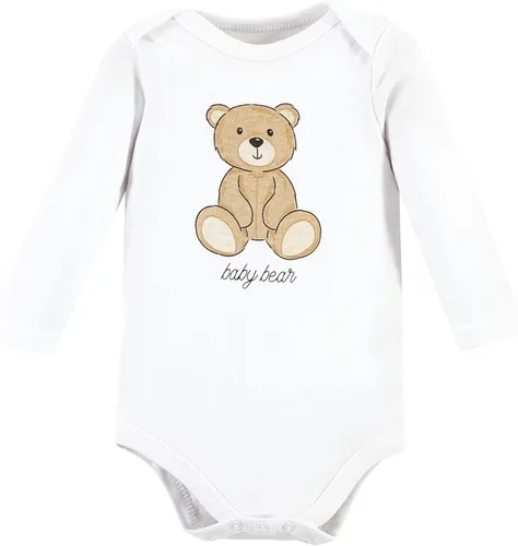 Miniatura 3 de Hudson Baby Body unisex de algodón de manga larga para bebé, leopardo rosa rojo